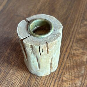Rustic Wooden Candle Holder